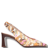 ladies patterned sling back shoes