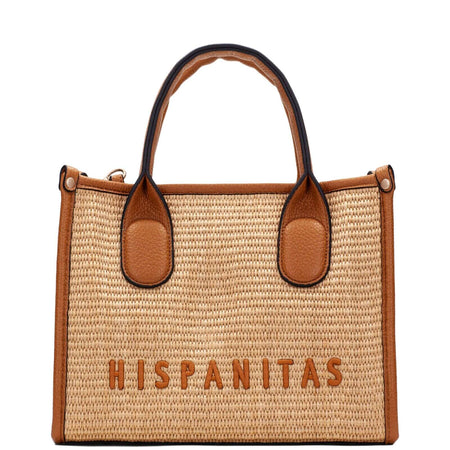 Hispanitas Tan Leather Natural Small Tote Bag