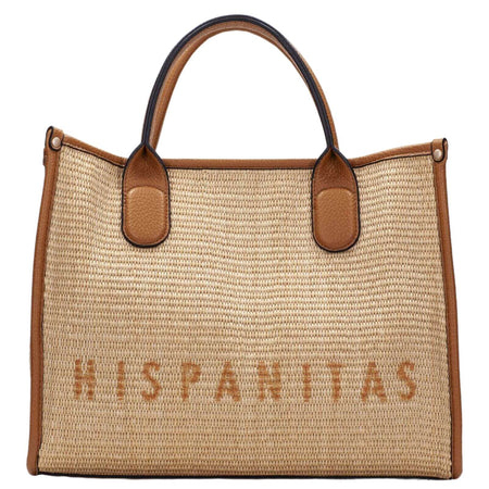 Hispanitas Tan Leather Natural Tote Bag