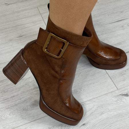 Hispanitas Tan Leather Platform Boots