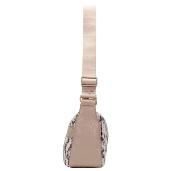 Hispanitas Taupe & Python Sporty Crossbody Bag