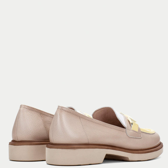 hispanitas-taupe-yellow-leather-slip-on-loafers