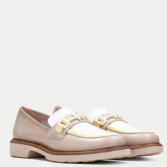 hispanitas-taupe-yellow-leather-slip-on-loafers