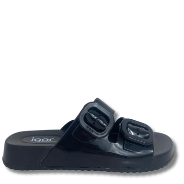 igor-hadana-black-glossy-slip-on-sandals
