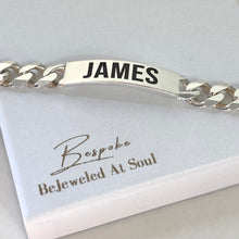 BeJeweled Bespoke Silver Gents 'JAMES' Bracelet