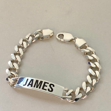 BeJeweled Bespoke Silver Gents 'JAMES' Bracelet