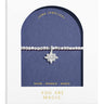 Joma Jewellery bracelet on a branded card with motivational text