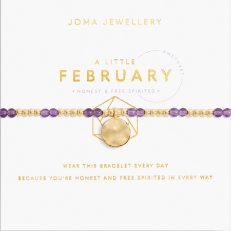 Joma February Birthstone Gold Bracelet
