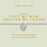 my mum my friend silver heart bracelet