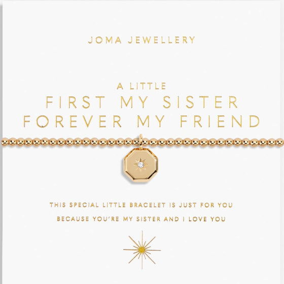 Joma First My Sister Forever My Friend Bracelet - Gold