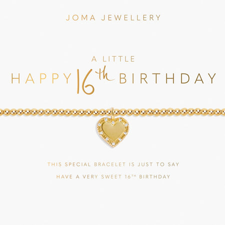 Joma Happy 16th Birthday Bracelet - Gold