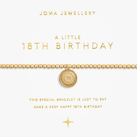 Joma Happy 18th Birthday Bracelet - Gold