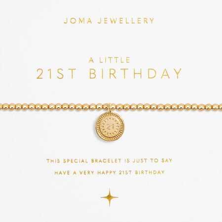 Joma Happy 21st Birthday Bracelet - Gold