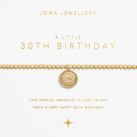 Joma Happy 30th Birthday Bracelet - Gold