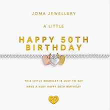 joma-happy-50th Birthday-bracelet-two-tone