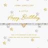 Joma Jewellery birthday card with a bracelet and star decorations on a white background