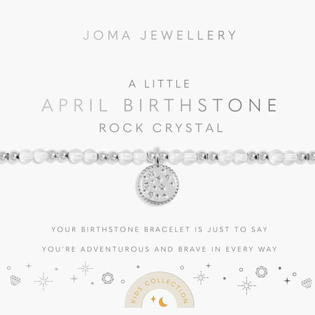 Joma Kids April Birthstone Bracelet - Rock Crystal