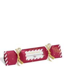 Red and gold Christmas cracker with Joma Jewellery branding on a white background