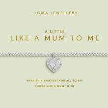 mum heart bracelet silver