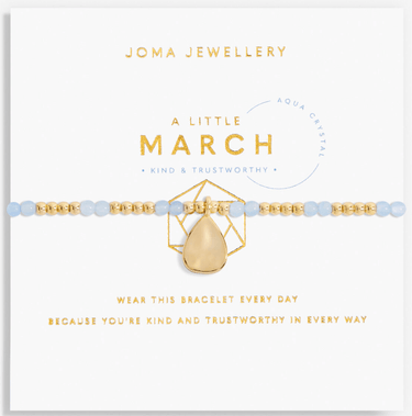 Joma March Birthstone Gold Bracelet