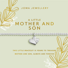 Joma Jewellery bracelet with heart charm on a decorative card