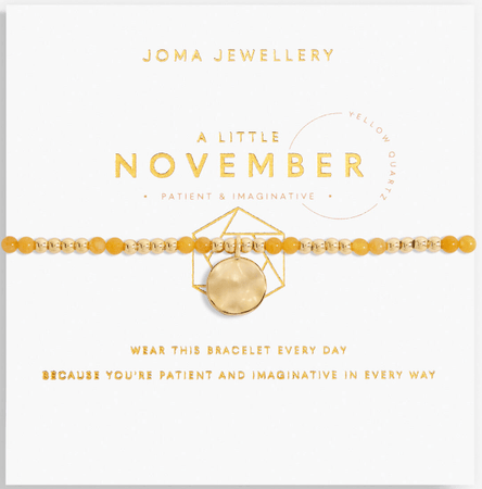 Joma November Birthstone Gold Bracelet