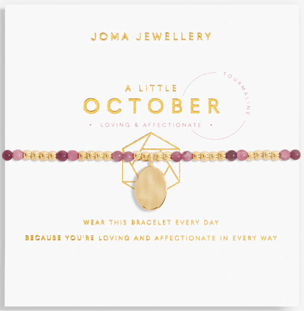 Joma October Birthstone Gold Bracelet