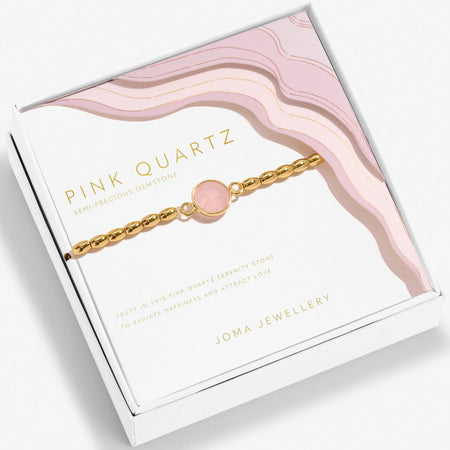 Joma Serenity Gold Bracelet - Pink Quartz