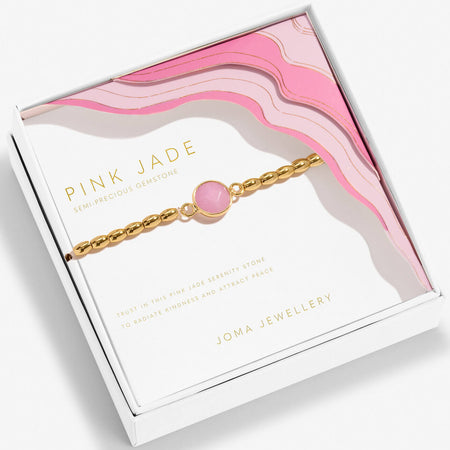 Joma Serenity Gold Bracelet - Pink Jade