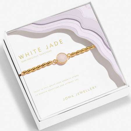 Joma Serenity Gold Bracelet - White Jade