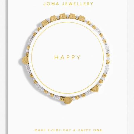 Joma Two Tone Be Happy Bracelet