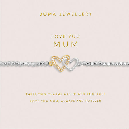 Joma Two Tone Love You Mum Bracelet