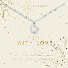 silver ladies necklace with heart pendant