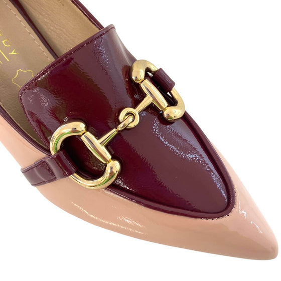 Kate Appleby Askern Patent Pointed Toe Shoes - Pink/Burgundy