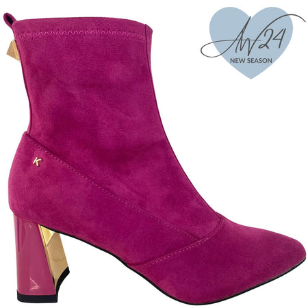 Kate Appleby Bexley Pointed Toe Dressy Suede Boots - Pink