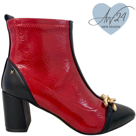 Kate Appleby Blackrod Red & Black Small Heel Boots