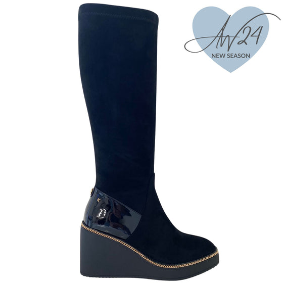 Kate Appleby Cailedon Long Length Wedge Boots Black