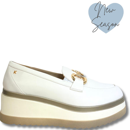 Kate Appleby Cream Elevated Sole Loafers