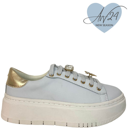 Kate Appleby Demb Classic Brooch Sneakers - Pale Grey