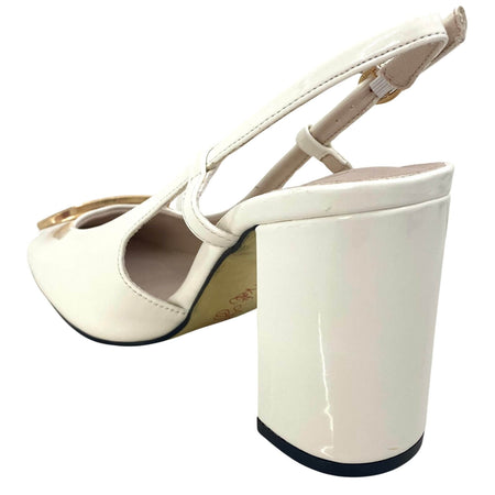Kate Appleby Dufftown Sling Back Square Toe Shoes - White