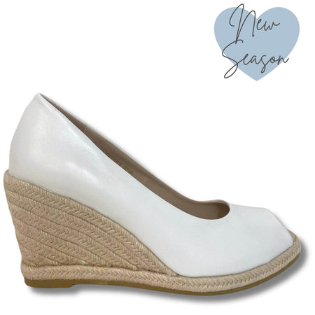 Kate Appleby Eastrea White Peep Toe Wedge Shoes