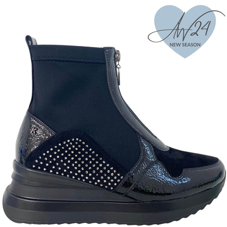 Kate Appleby Glossop Sparkle Wedge Boots - Black