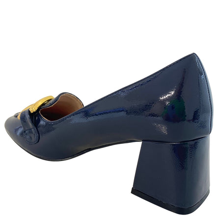 Kate Appleby Heathfield Patent Square Toe Shoes - Navy