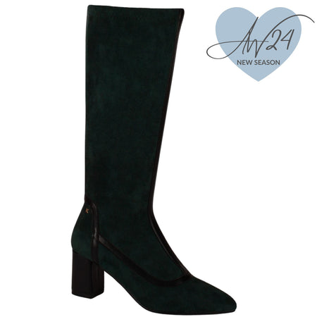 Kate Appleby Lechlade Suede Long Length Boots - Dark Green