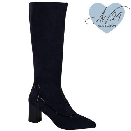 Kate Appleby Lechlade Suede Long Length Boots - Navy