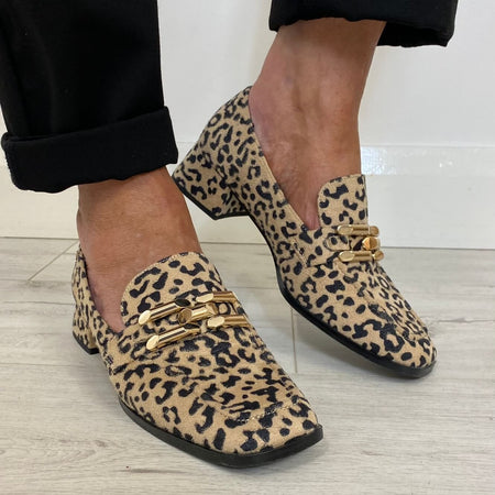 Kate Appleby Leopard Small Heeled Loafers