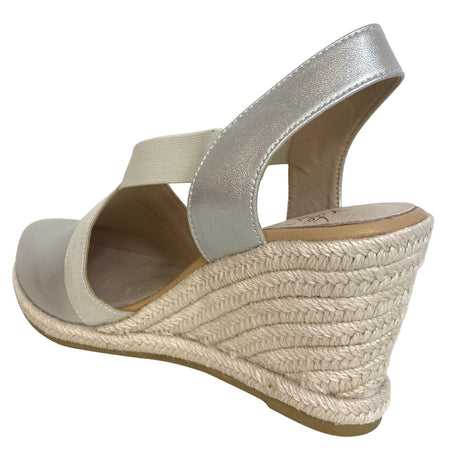 Kate Appleby Llanidan Silver Crossover Wedge Shoes