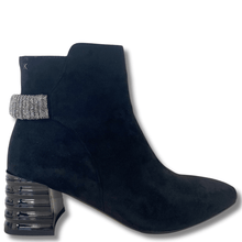 ladies block heel black boots