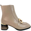 Kate Appleby Millport Block Heel Curb Chain Boots - Cream