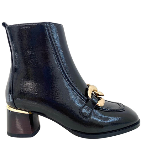 Kate Appleby Millport Block Heel Curb Chain Boots - Black